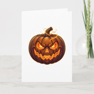 Tarjeta Saludo de Halloween de Jack O Lantern espeluznante