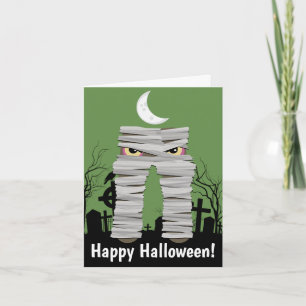 Tarjeta Saludo de Halloween Mummy