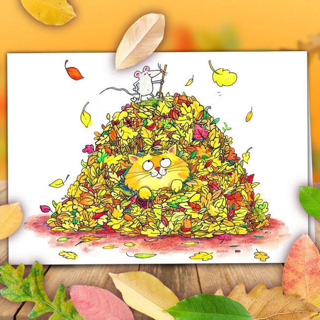 Tarjeta Saludo de hojas de otoño  (Subido por el creador)