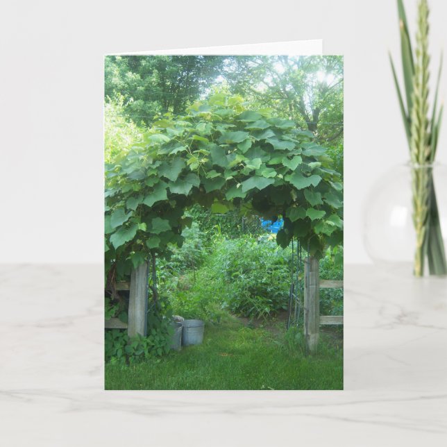 Tarjeta Saludo de jardín (Anverso)