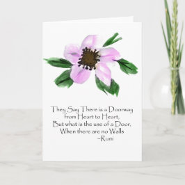 Tarjeta Saludo de la acuarela de Rumi de la entrada