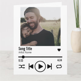 Tarjeta Saludo de la lista de reproducción de la canción d