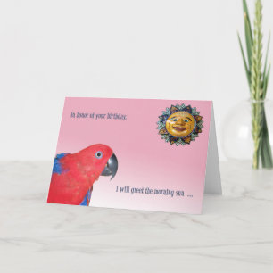 Tarjeta Saludo de la mañana del cumpleaños