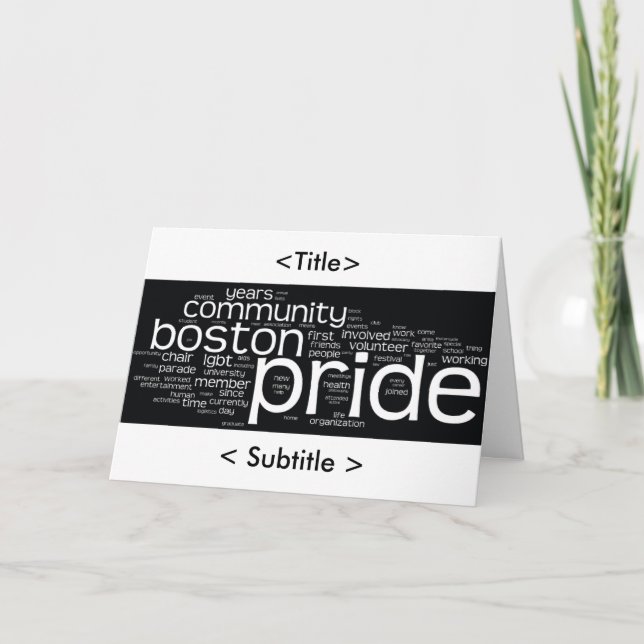 Tarjeta Saludo de la nube de la palabra (Anverso)