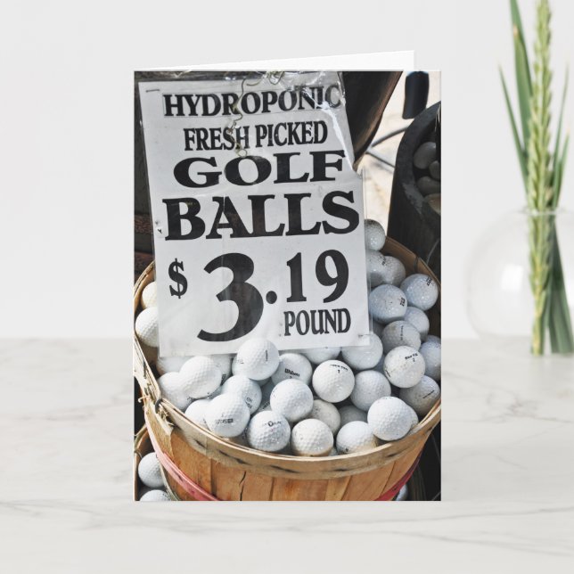 Tarjeta Saludo de las Bolas de Golf Hidroponic (Anverso)