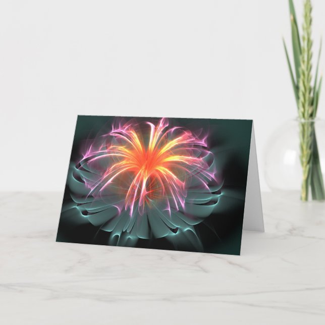 Tarjeta Saludo de las flores (interior en blanco) (Anverso)