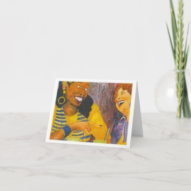 Tarjeta Saludo de llamadas de chica (Anverso)