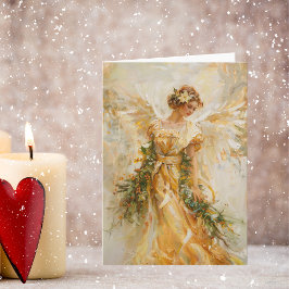 Tarjeta Saludo de los Navidades de Golden Angel