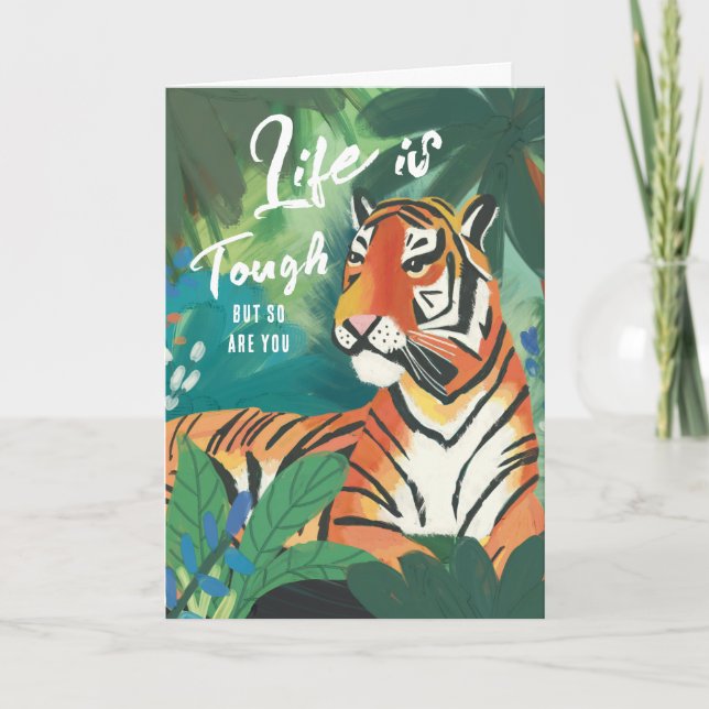 Tarjeta Saludo de los tigres de la jungla (Anverso)