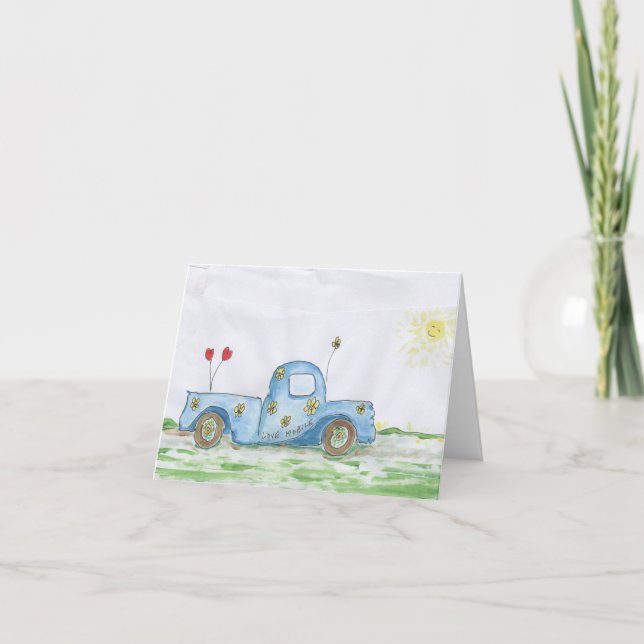 Tarjeta Saludo de "Love Mobile on the Back of the Envelope (Anverso)