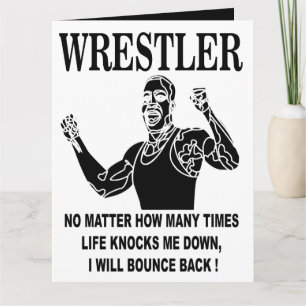 Tarjeta Saludo de Lucha Inspiradora de Luchador