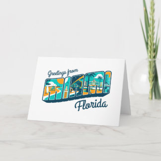 Tarjeta Saludo de Miami la Florida