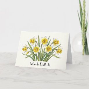 Tarjeta Saludo de Narciso de Marzo