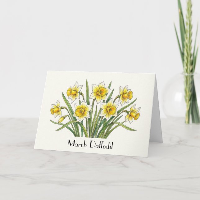 Tarjeta Saludo de Narciso de Marzo (Anverso)