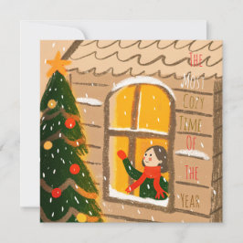 Tarjeta Saludo de Navidad Acogedor