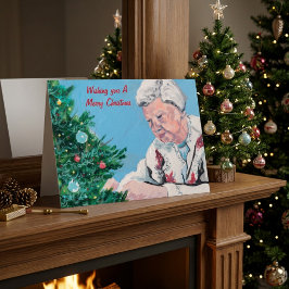 Tarjeta Saludo de Navidad de NANNY/GRAMMY Pintado a mano