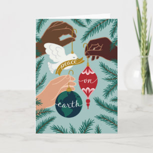 Tarjeta Saludo de Navidad Paz en la Tierra
