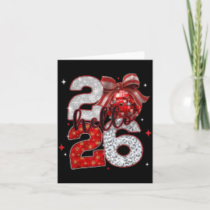Tarjeta Saludo de Nochevieja de moda 2026 Feliz Año Nuevo 