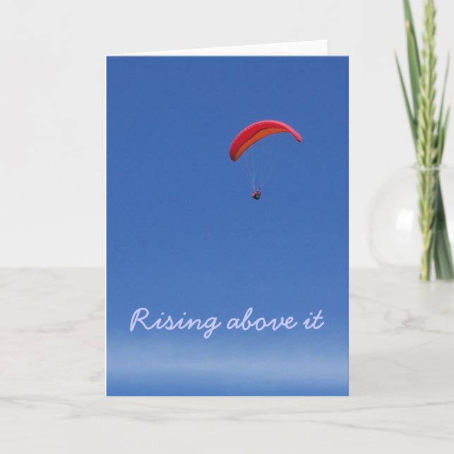 Tarjeta Saludo de parapente con presupuesto (Anverso)