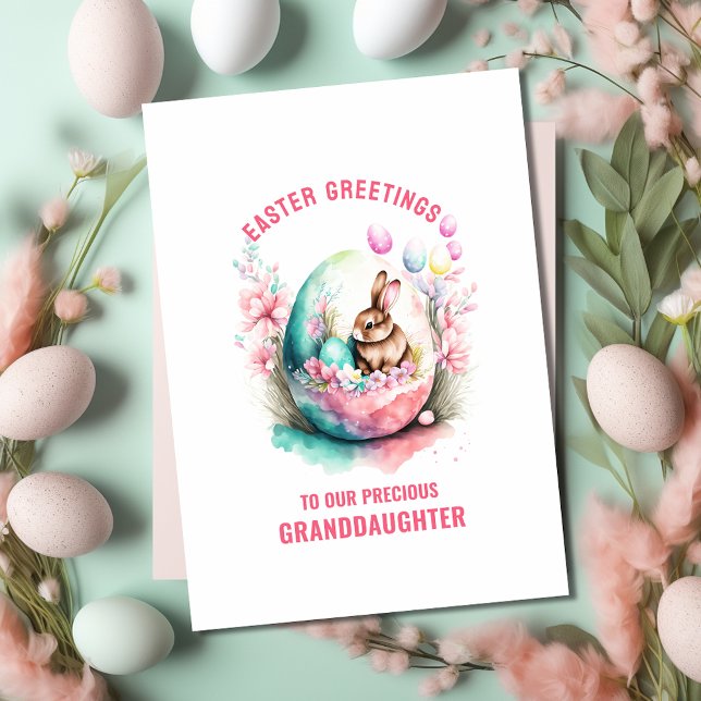 Tarjeta Saludo de Pascua Abuela Bunny Inside Egg (Subido por el creador)