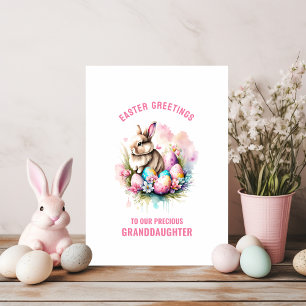 Tarjeta Saludo de pequeña conejita de Pascua