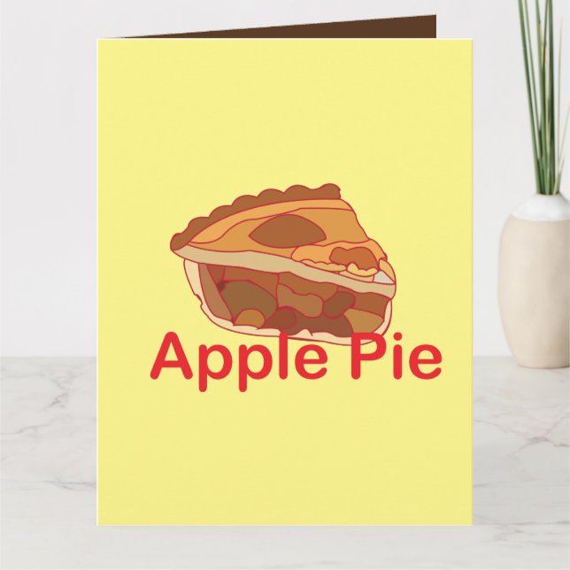 Tarjeta Saludo de postre de Apple Pie (Anverso)