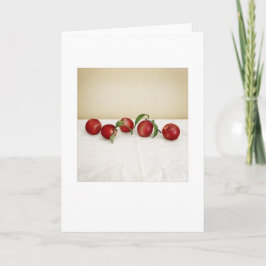 Tarjeta Saludo de Red Plums-Still-Life Blank en el patio t