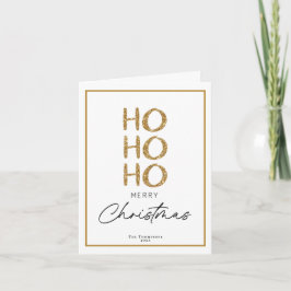 Tarjeta Saludo de Relieve metalizado de feriado de Navidad