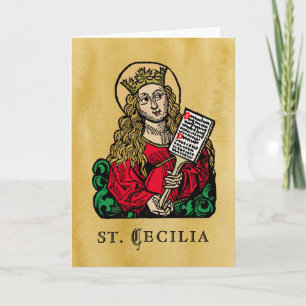 Tarjeta Saludo de St. Cecilia con Hymn Board (Nuremberg)