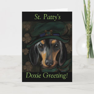 Tarjeta Saludo de St. Patty Doxie