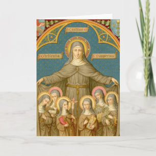 Tarjeta Saludo de Sta. Clara de Asís y Monjas (SAU 027)