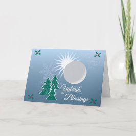 Tarjeta Saludo de temporada de invierno de Yuletide