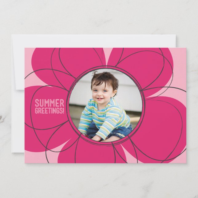 Tarjeta Saludo de verano en flanco (Anverso)