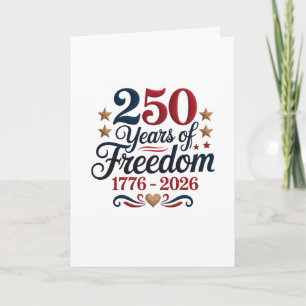 Tarjeta Saludo del 250 Aniversario de América