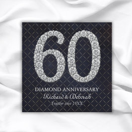 Tarjeta Saludo del 60° Aniversario del Diamante Boda