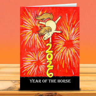 Tarjeta Saludo del año del Caballo 2026