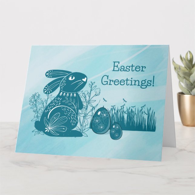 TARJETA SALUDO DEL CONEJO DE PASCUA (Planta pequeña)