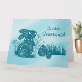 TARJETA SALUDO DEL CONEJO DE PASCUA