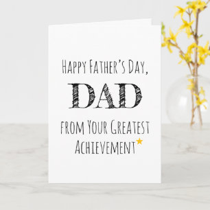 Tarjeta Saludo del Día del Padre Ingenioso Divertido Simpl