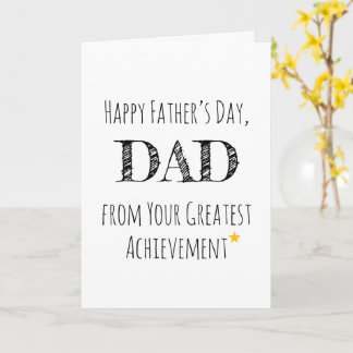 Tarjeta Saludo del Día del Padre Ingenioso Divertido Simpl