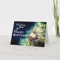 Saludo del diente de león del feliz cumpleaños