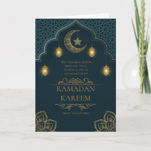 Tarjeta Saludo del mes sagrado islámico de Ramadan Kareem