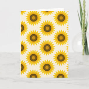 Tarjeta Saludo del patrón de girasol