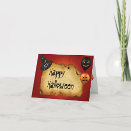 Tarjeta Saludo del viejo pergamino de Halloween