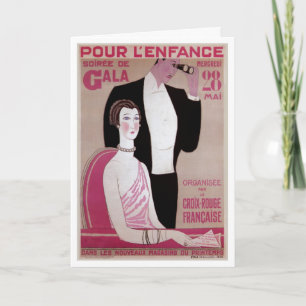 TARJETA SALUDO DEL VINTAGE POSTERART DEL ART DÉCO DE LA