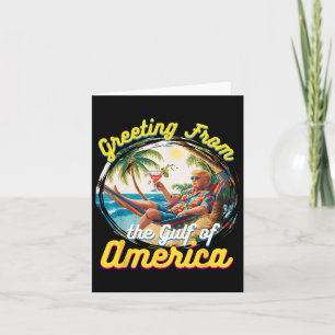 Tarjeta Saludo Desde El Golfo De Ee.Uu. Trump Patrio