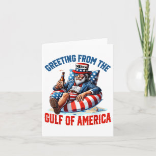 Tarjeta Saludo Desde El Golfo De Ee.Uu. Trump Patrio
