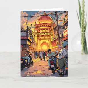 Tarjeta Saludo desde la India   Calcuta