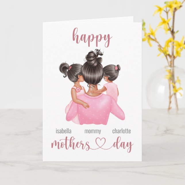 Tarjeta Saludo Día de la Madre personalizado de la hija (flor amarilla)