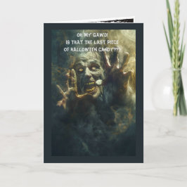 Tarjeta Saludo divertido de Halloween espeluznante